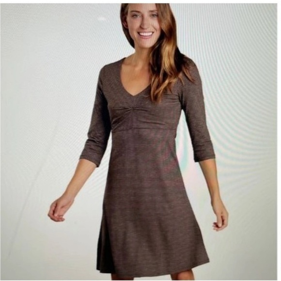 Horny Toad Toad & Co Brown Rosalinda Knee Length Dress - Picture 1 of 6